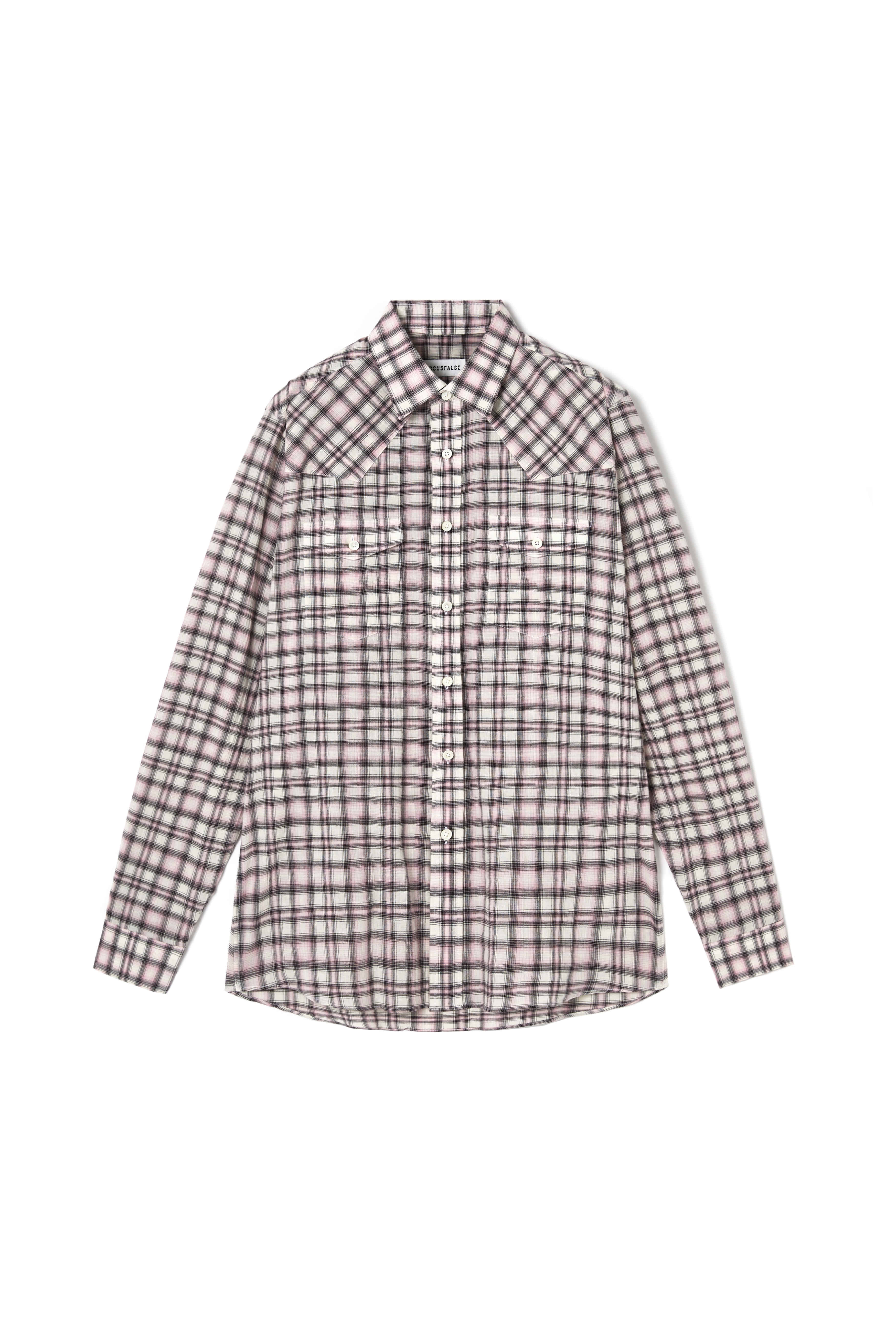 CIRCUSFALSE: WESTERN SHIRTS IN PINK MULTI CHEKED